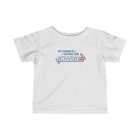 My Diaper Is Voting For Change - Baby Tee