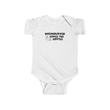 Unemployed Loves The Bottle - Baby Onesie