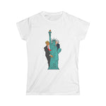 Trump Biden Statue Of Liberty - Menage A Trois - Women's T-Shirt