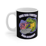 Save Sea Turtles. Ban Straws - Mug