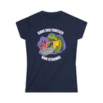 Save Sea Turtles. Ban Straws - Women's T-Shirt