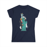 Trump Biden Statue Of Liberty - Menage A Trois - Women's T-Shirt