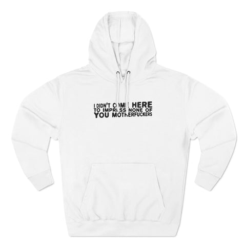 I Didn't Come Here To Impress None Of You Motherfuckers - Hoodie