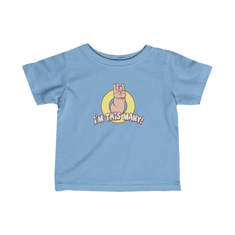 Baby Shocker - I'm This Many (Three) - Baby T-Shirt