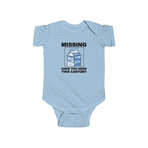 Missing - Have You Seen This Carton? - Baby Onesie