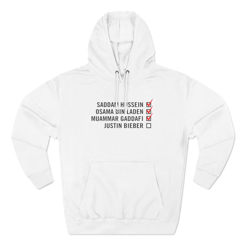 Bieber Checklist - Hoodie