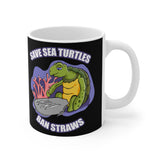 Save Sea Turtles. Ban Straws - Mug