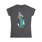 Trump Biden Statue Of Liberty - Menage A Trois - Women's T-Shirt