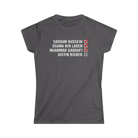 Bieber Checklist - Women's T-Shirt