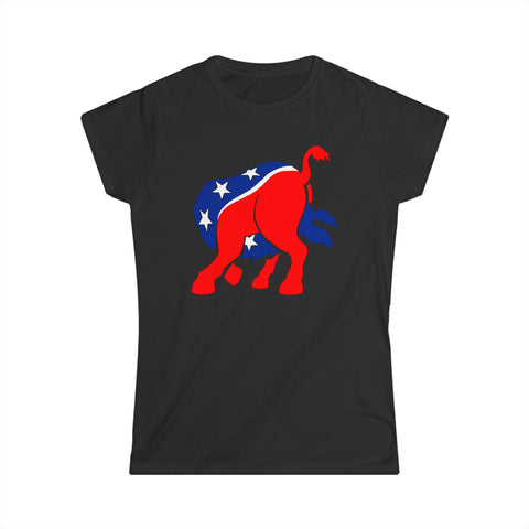 Democratic Donkey (Head Up Its Ass) - Women's T-Shirt