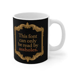 This Font Can Only Be Read By Assholes - Mug